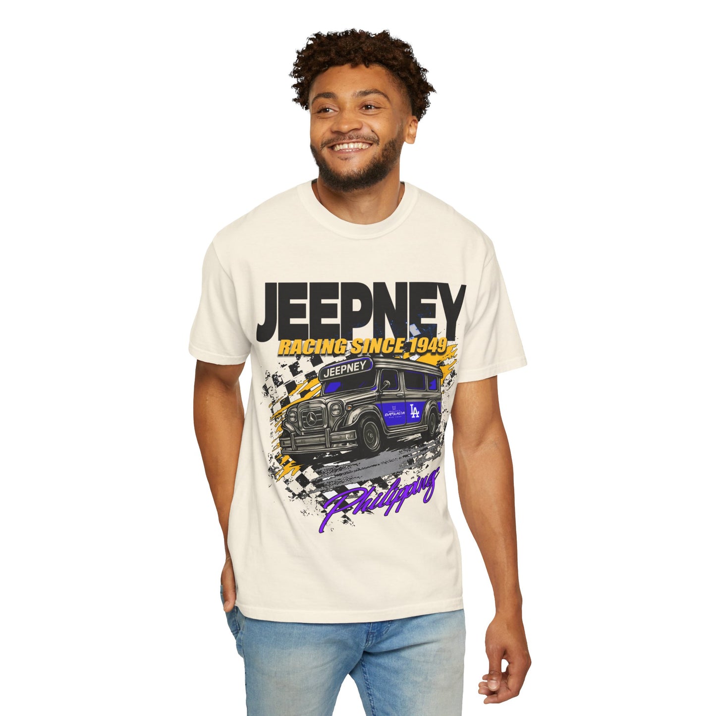 Vintage Jeepney Racing T-Shirt - Retro Car Enthusiast Shirt