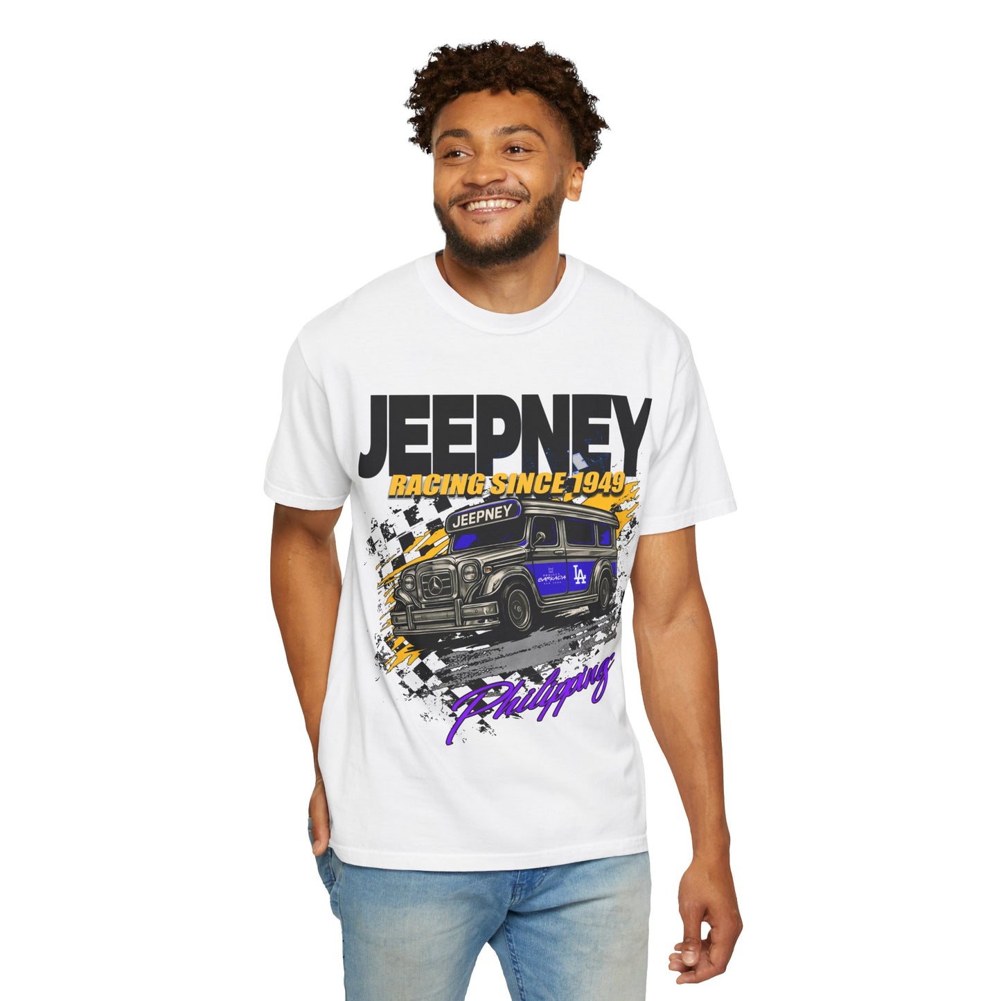 Vintage Jeepney Racing T-Shirt - Retro Car Enthusiast Shirt