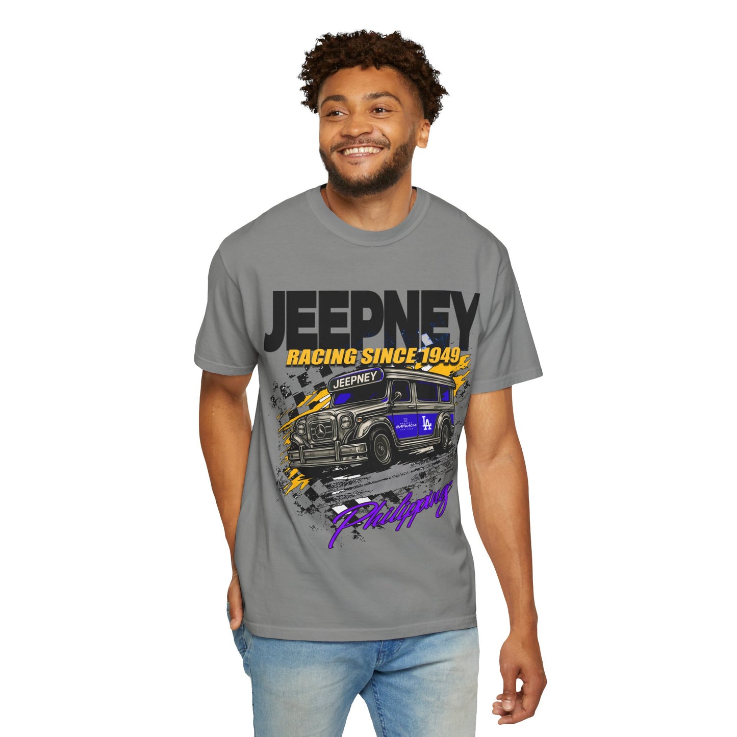 Vintage Jeepney Racing T-Shirt - Retro Car Enthusiast Shirt