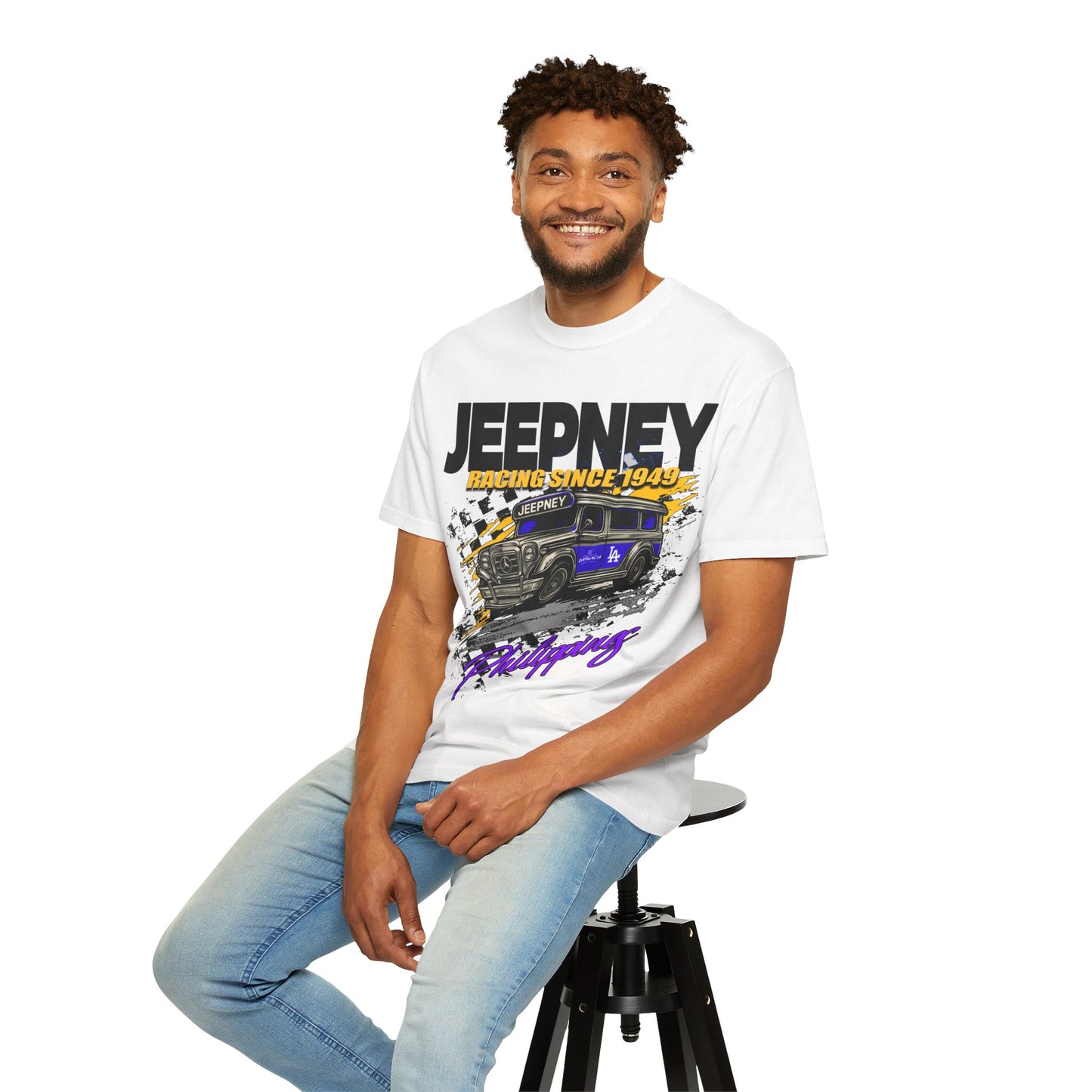 Vintage Jeepney Racing T-Shirt - Retro Car Enthusiast Shirt